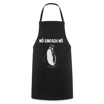 Pinguin Nö Einfach Nö Lustiger Spruch Geschenk - Kochschürze - Schwarz - Vorne - AI Model Male 185 dark (185cm)