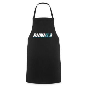 13.1 Coureur de semi-marathon - Tablier de cuisine - noir - Devant - AI Model Male 185 dark (185cm)