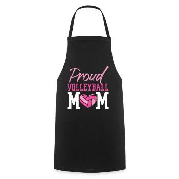 Joueuse de volleyball Équipe Maman Mère - Tablier de cuisine - noir - Devant - AI Model Male 185 dark (185cm)