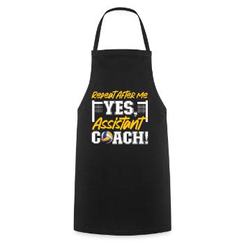 Volleyball Player Team Assistant - Cooking Apron - black - Front - AI Model Male 185 dark (185cm)