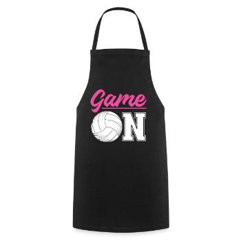 Volleyball Player Team Game On - Cooking Apron - black - Front - AI Model Male 185 dark (185cm)