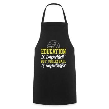 Volleyball Player Team Education - Cooking Apron - black - Front - AI Model Male 185 dark (185cm)
