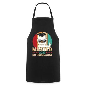 Master 2022 No Probllama Saying Master - Cooking Apron - black - Front - AI Model Male 185 dark (185cm)