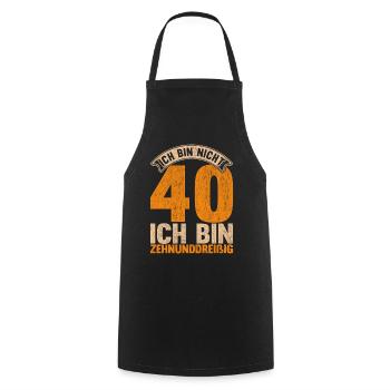 Geschenk 40 jährige Männer Vierzigster Geburtstag - Kochschürze - Schwarz - Vorne - AI Model Male 185 dark (185cm)