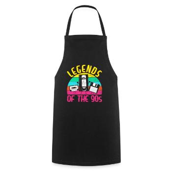90s Outfit Party 90s Theme Party Cassette - Cooking Apron - black - Front - AI Model Male 185 dark (185cm)