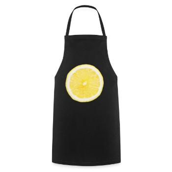 Demi-citron - Tablier de cuisine - noir - Devant - AI Model Male 185 dark (185cm)
