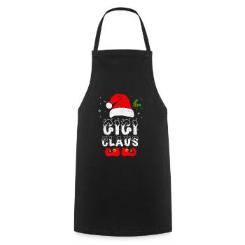 Gigi Claus Père Noël Elfe Vacances - Tablier de cuisine - noir - Devant - AI Model Male 185 dark (185cm)