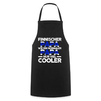 Finnlandischer Papa Vater Finne Finnland - Kochschürze - Schwarz - Vorne - AI Model Male 185 dark (185cm)