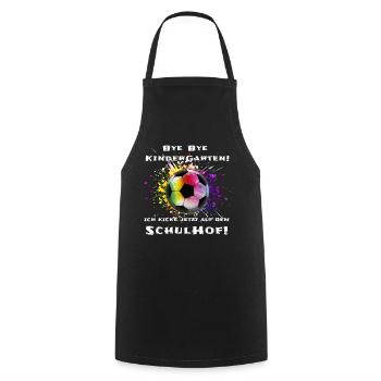 Fußball Schulanfang Geschenk - Kochschürze - Schwarz - Vorne - AI Model Male 185 dark (185cm)