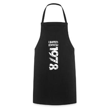 Limited Edition 1978 - Cooking Apron - black - Front - AI Model Male 185 dark (185cm)