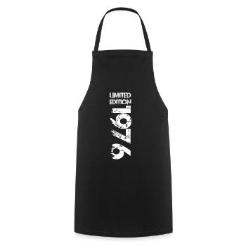 Limited Edition 1976 - Cooking Apron - black - Front - AI Model Male 185 dark (185cm)