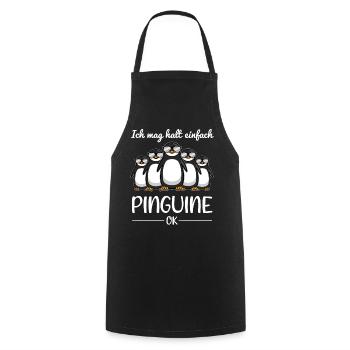 Pinguin Liebhaber Spruch Lustiges Geschenk - Kochschürze - Schwarz - Vorne - AI Model Male 185 dark (185cm)