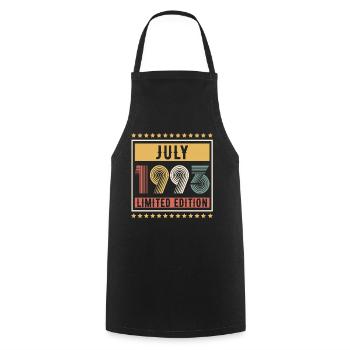 Vintage July 1993 Limited Edition Birthday - Cooking Apron - black - Front - AI Model Male 185 dark (185cm)