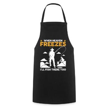Funny fishing sky - Cooking Apron - black - Front - AI Model Male 185 dark (185cm)