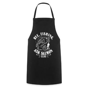 Fun fishing - Cooking Apron - black - Front - AI Model Male 185 dark (185cm)