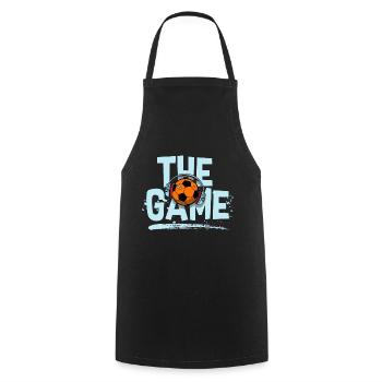 Game Beats: Fußball mit Kopfhörern - Kochschürze - Schwarz - Vorne - AI Model Male 185 dark (185cm)