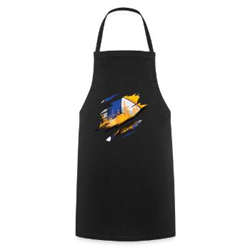 Volleyball Player Team Scratch - Cooking Apron - black - Front - AI Model Male 185 dark (185cm)