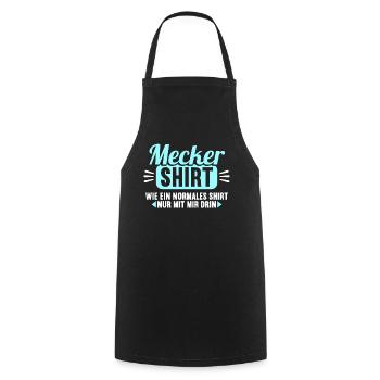 Mecker Shirt wie normales Shirt nur mit mir drin - Kochschürze - Schwarz - Vorne - AI Model Male 185 dark (185cm)