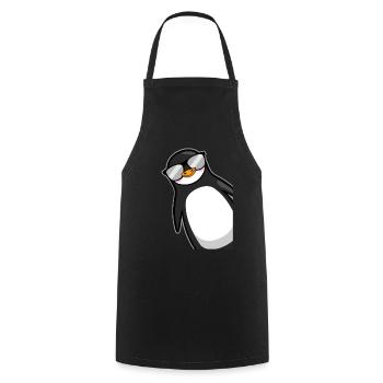 Lustiger Pinguin Mit Sonnenbrille Cooles Geschenk - Kochschürze - Schwarz - Vorne - AI Model Male 185 dark (185cm)