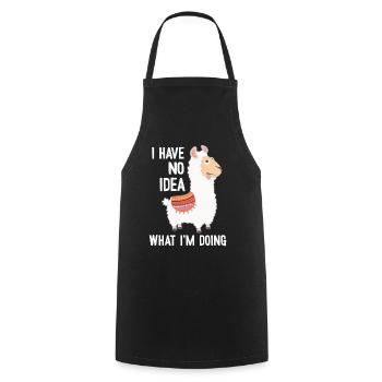 I Have No Idea What I'm Doing Guanaco Llama - Cooking Apron - black - Front - AI Model Male 185 dark (185cm)