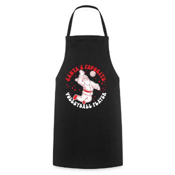 Volleyball Player Team Christmas - Cooking Apron - black - Front - AI Model Male 185 dark (185cm)