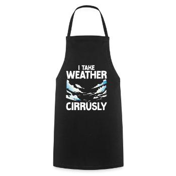 Meteorologist Weather Forecast - Cooking Apron - black - Front - AI Model Male 185 dark (185cm)
