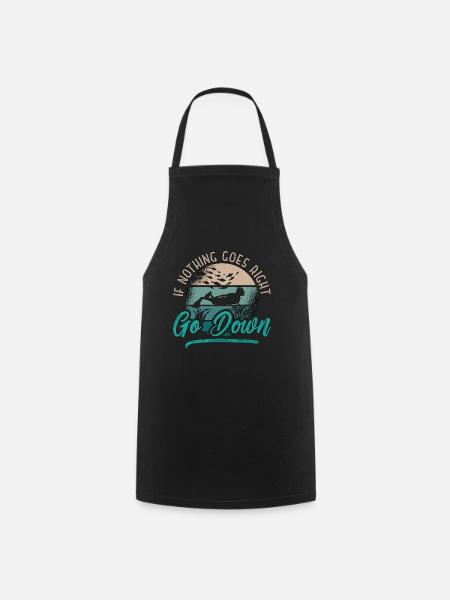 Apnée Apnéiste Apnée Apnée Plongée Cadeau - Tablier de cuisine - noir