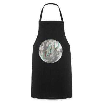 Crypto Trading Stock Chart Cot to the Moon - Tablier de cuisine - noir - Devant - AI Model Male 185 dark (185cm)