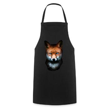 Fuchs Blaue Augen Geschenk Opa Waldtiere Rotfuchs - Kochschürze - Schwarz - Vorne - AI Model Male 185 dark (185cm)
