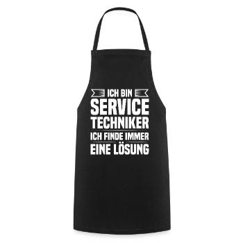 Servicetechniker Support Lösung Spruch Service - Kochschürze - Schwarz - Vorne - AI Model Male 185 dark (185cm)