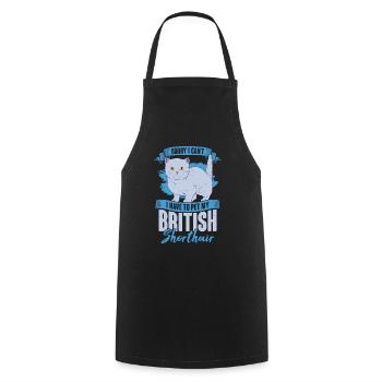 British Blue Cat Pet Cat Propriétaire Cadeau - Tablier de cuisine - noir - Devant - AI Model Male 185 dark (185cm)
