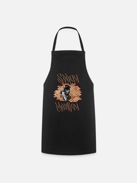 Spray Monkey Graffiti - Tablier de cuisine - noir