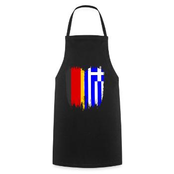 Allemagne Drapeau Grèce - Tablier de cuisine - noir - Devant - AI Model Male 185 dark (185cm)