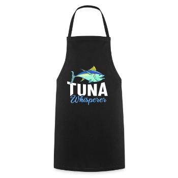 Thon rouge Pêcheur de thon rouge Grec - Tablier de cuisine - noir - Devant - AI Model Male 185 dark (185cm)