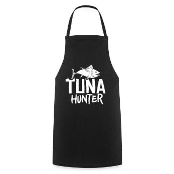 Thon rouge Pêcheur de thon rouge Grec - Tablier de cuisine - noir - Devant - AI Model Male 185 dark (185cm)