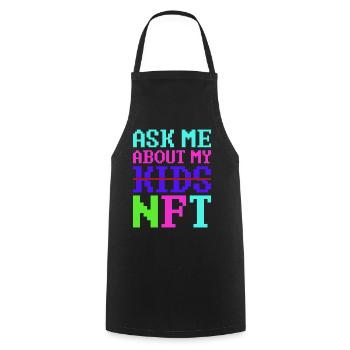 Crypto NFT Fathers Day Funny Kids Gift - Kochschürze - Schwarz - Vorne - AI Model Male 185 dark (185cm)