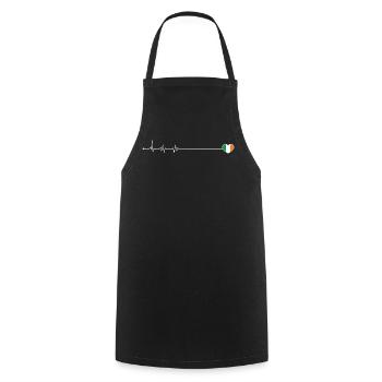 Heartbeat ireland flag - Cooking Apron - black - Front - AI Model Male 185 dark (185cm)