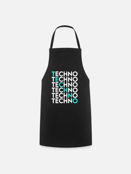 Techno - Kochschürze - Schwarz