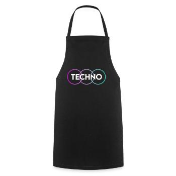 Techno - Cooking Apron - black - Front - AI Model Male 185 dark (185cm)