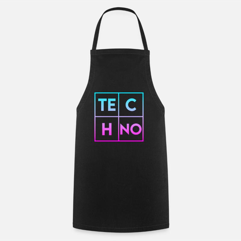 Techno - Tablier de cuisine - noir