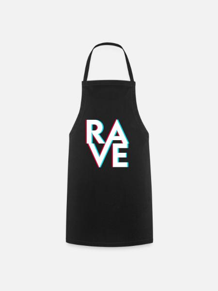 Rave Raver - Kochschürze - Schwarz