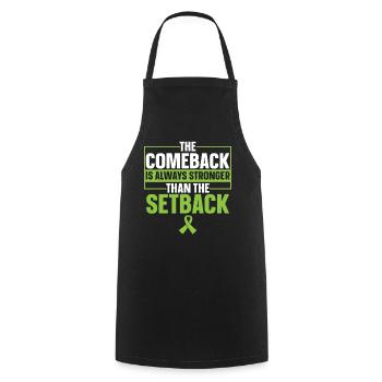 The comeback is always stronger than the setback - Cooking Apron - black - Front - AI Model Male 185 dark (185cm)