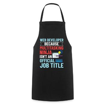 Web Development Web Developer Developer Manager - Cooking Apron - black - Front - AI Model Male 185 dark (185cm)
