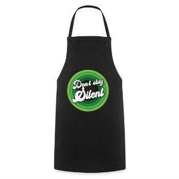 Ne restez pas silencieux Santé mentale verte - Tablier de cuisine - noir - Devant - AI Model Male 185 dark (185cm)