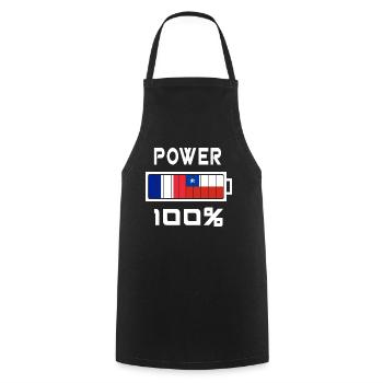 Chile und Frankreich machen 100% - Kochschürze - Schwarz - Vorne - AI Model Male 185 dark (185cm)