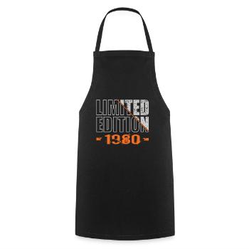 Édition limitée 1980 - Tablier de cuisine - noir - Devant - AI Model Male 185 dark (185cm)
