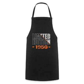 Édition limitée 1950 - Tablier de cuisine - noir - Devant - AI Model Male 185 dark (185cm)