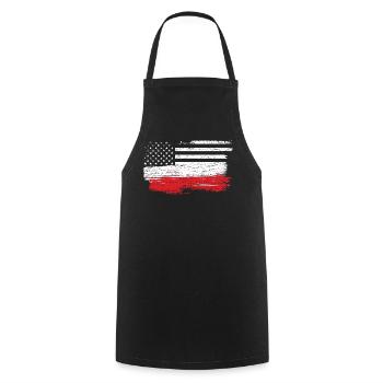 Brushed U.S. Flag Art - Cooking Apron - black - Front - AI Model Male 185 dark (185cm)