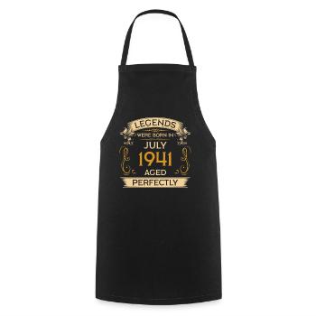 Birthday Legends were born in July 1941 - Cooking Apron - black - Front - AI Model Male 185 dark (185cm)