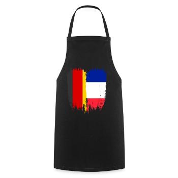 Germany Flag France - Cooking Apron - black - Front - AI Model Male 185 dark (185cm)